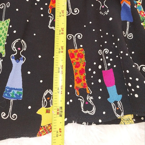 Carol Anderson Vintage‎ Sleeveless Black Mannequin Novelty Print Size 12P - Picture 7 of 9
